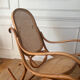 Curved wooden rocking chair