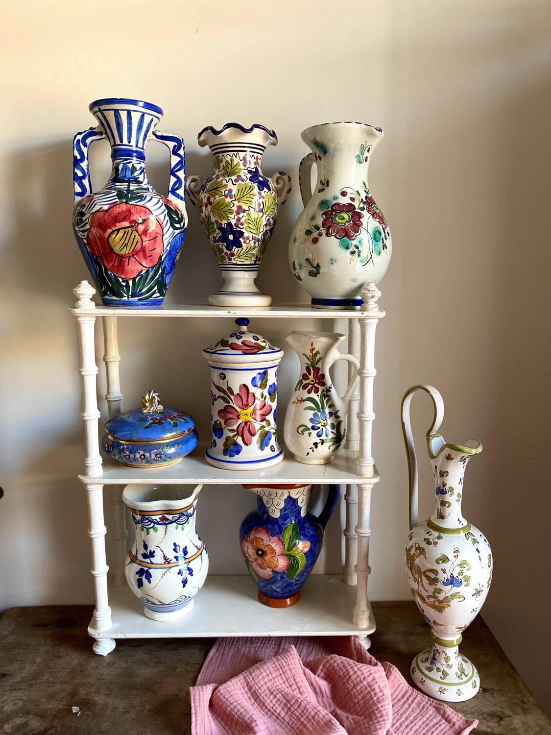 Small old ceramic pitcher