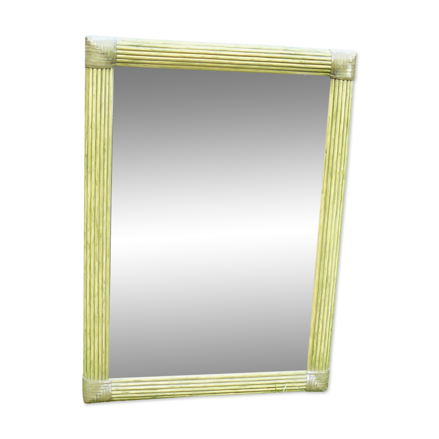 Rattan mirror Roche Bobois Maugrion vintage 1970-80