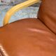 Vintage Danish armchair cognac leather by Stouby