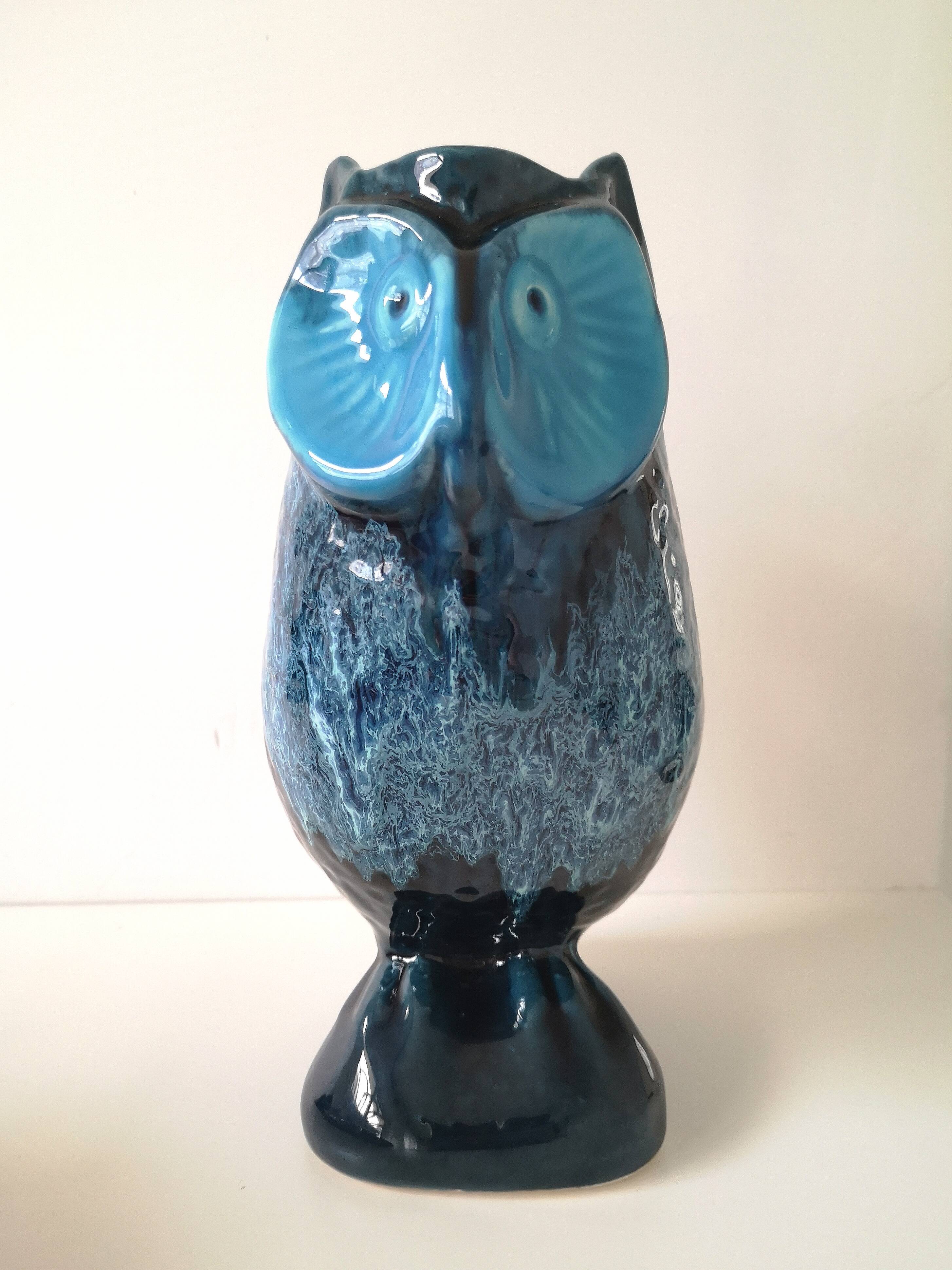 Pitcher, zoomorphic decanter owl vintage owl