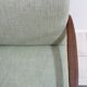 Danish teak 2 seat sofa green upholstery