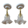 Paire d’appliques tulipes vintage