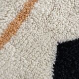 Large Contemporary Modern Abstract Face Rug, Handwoven in Wool