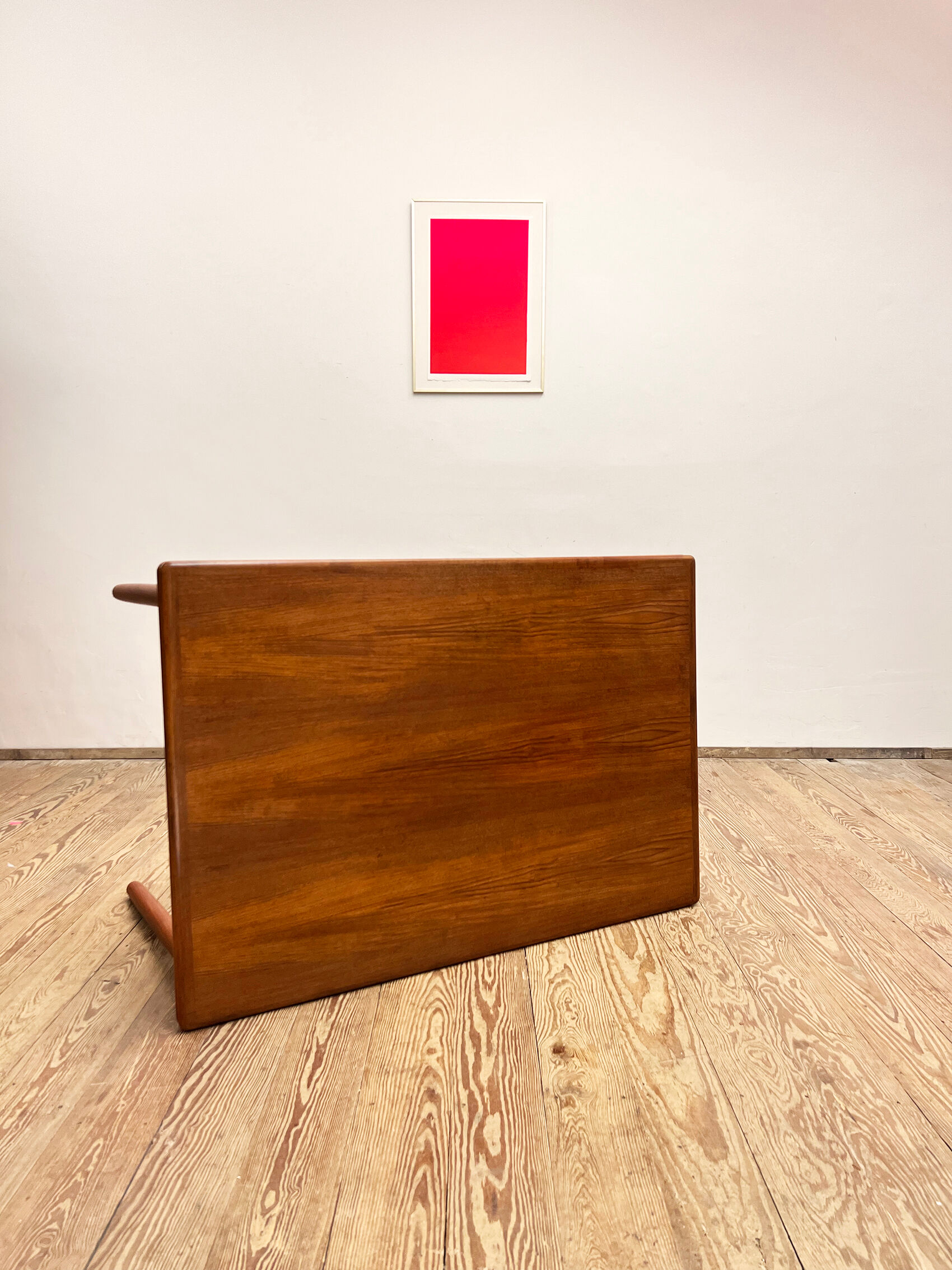 Extendable mid century teak dining table with pull out leaves, denmark, 1950s
