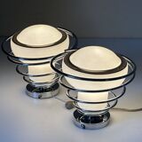 Pair of space age wall lights by Delmas from the 70s