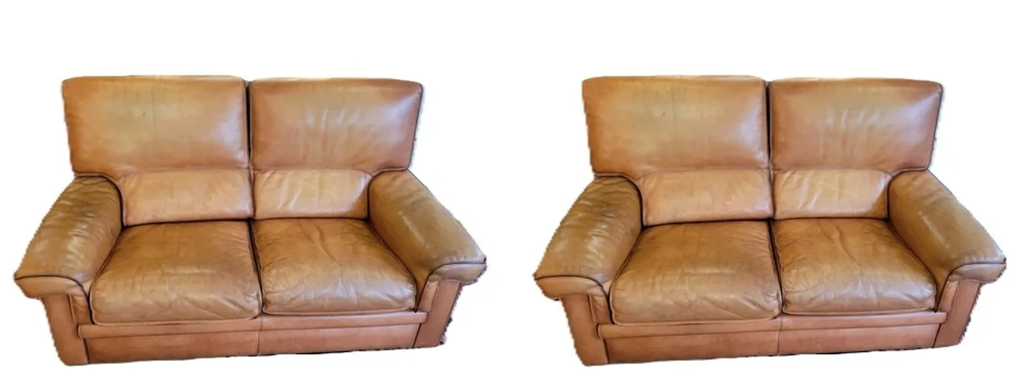 Pair of leather sofas