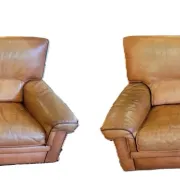 Pair of leather sofas