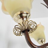 Mid-century Wood Chandelier 1970‘s