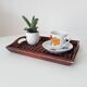 Plateau vintage fait main art populaire asie