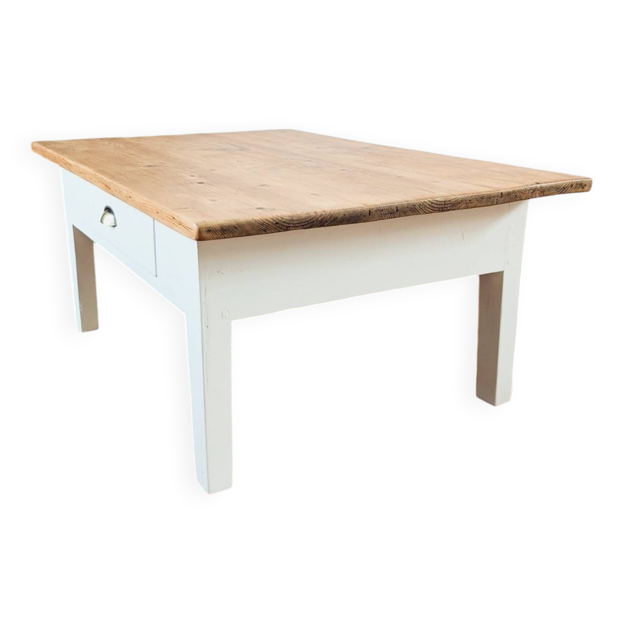 Wood and white coffee table