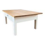 Table basse bois et blanc