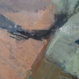 Oil painting on linen canvas, contemporary abstract art, 80s/90s