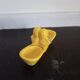 Saleron in yellow earthenware birds Saint Clement style