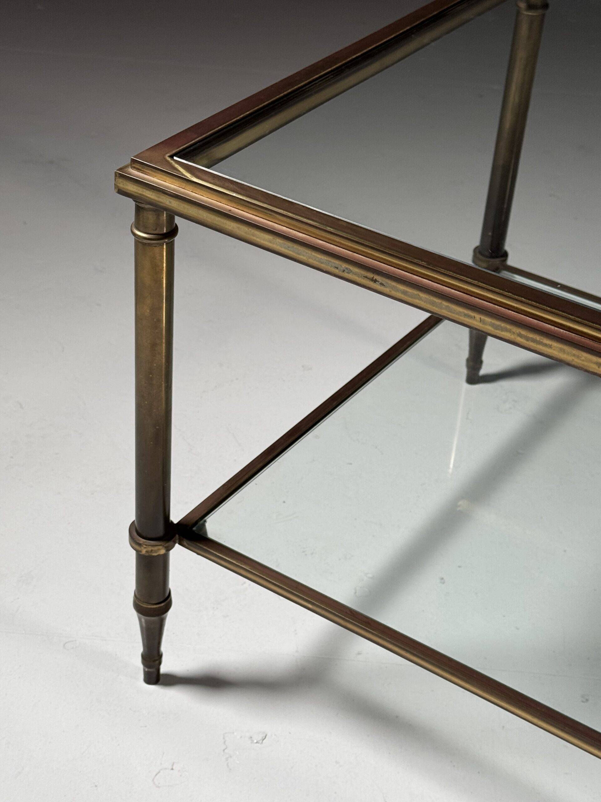 Mid-century glass coffee table