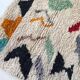 Moroccan Berber carpet Boujaad ecru with colorful patterns 263x185cm
