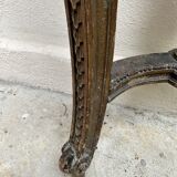 Wall lamp console - half moon carved wood old gilded