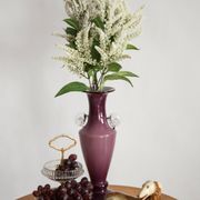 Vintage purple glass decorative vase, mid-century style, Europe, 1960s.