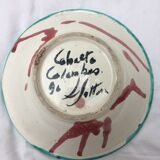Ceramic plate decorated with a face