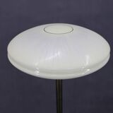 1940s Restored Floor Lamp in Brass Finish with  Glass Shade