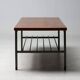 Dutch modernist coffee table with a square base and teak top, 1950s.