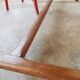 Table in raw oak, countryside.