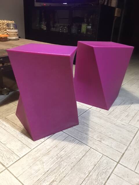 Pair of vintage kubik stools by marco maran contemporary italian design