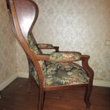 Two Voltaire armchairs