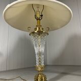 Lampes de table Hollywood Regency en cristal et laiton par Underwriters Laboratories Inc