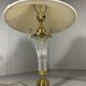 Hollywood Regency crystal & brass table lamps by Underwriters Laboratories Inc