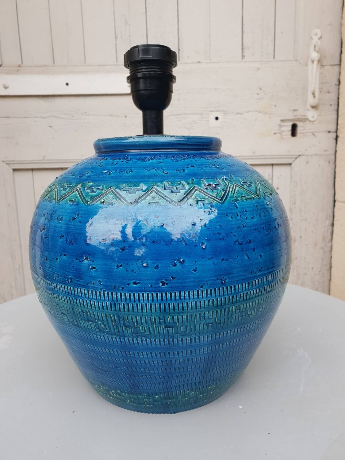 Ceramic lamp by Aldo Bondi Italy 1970