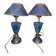 Pair of Lamps Pierre Cazenove - Anthropomorphic Mask Sculpture Bron