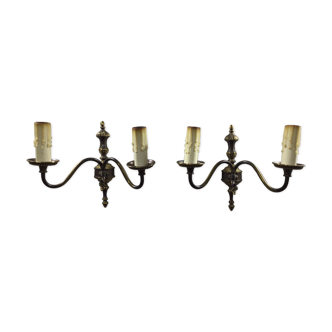 Dutch style applique pair 2 lights