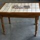Vintage extendable dining table in wood and ceramic – 1970s