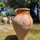 Ancient terracotta pottery jar