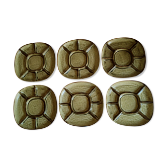 1970 ceramic tapas plates