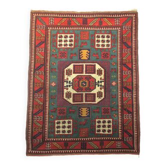 Antique Kazak Karachopf rug with geometrical design, 1920-1930