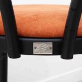 Satelliet 16/C orange and black vintage bistro high chair