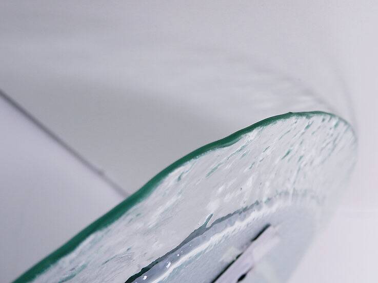 Murano Oval Glass Wall Mirror 1970s