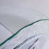 Murano Oval Glass Wall Mirror 1970s