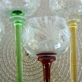Set de 4 verres calices en cristal taillé