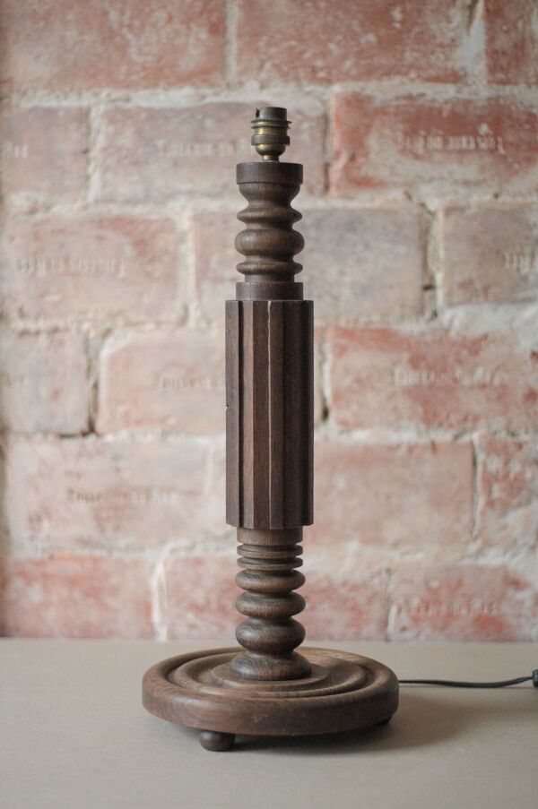 Lampe vintage, pied de lampe vintage, lampe de chevet bois, lampe à poser