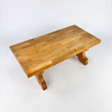 Table basse en chêne massif du milieu du siècle, 1960