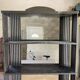 Black tole floor cabinet industrial style circa 1930