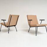 Cream Gispen 1407 armchair by Wim Rietveld, 1950s