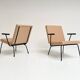 Fauteuil Gispen 1407 crème par Wim Rietveld, 1950
