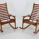 Paire de rocking chairs en hêtre rares des années 1960 par ULUV, Tchécoslovaquie