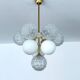Large  Vintage Glass Pendant Light, 1960s