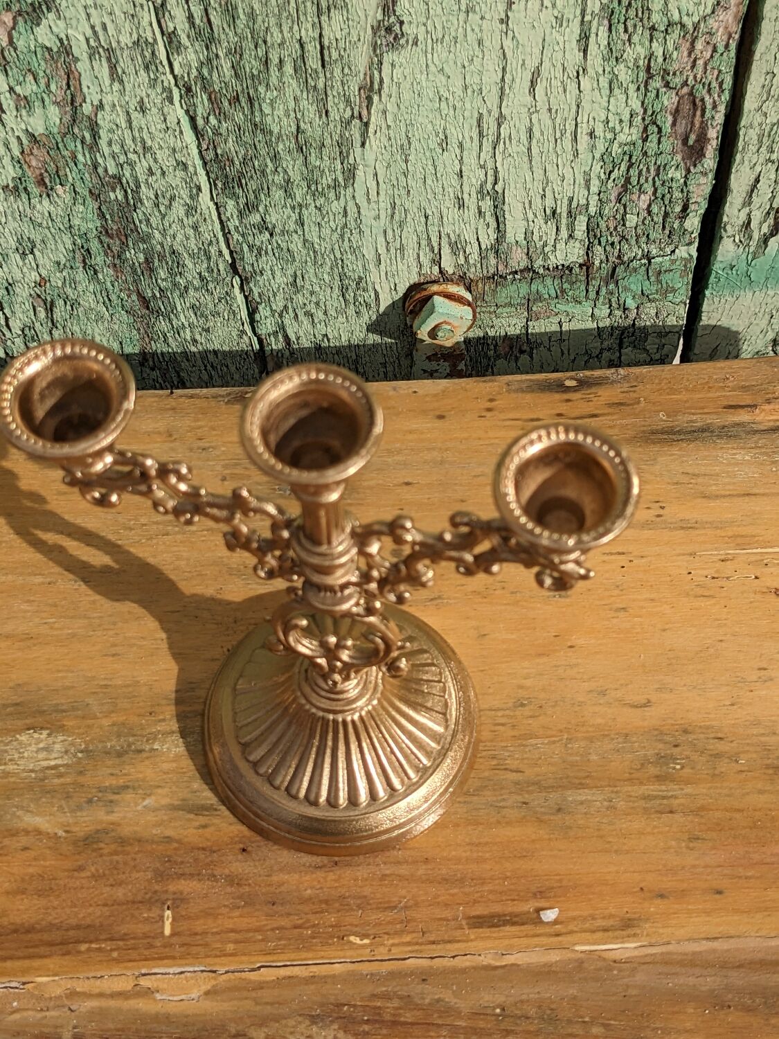 Pair of golden candlesticks