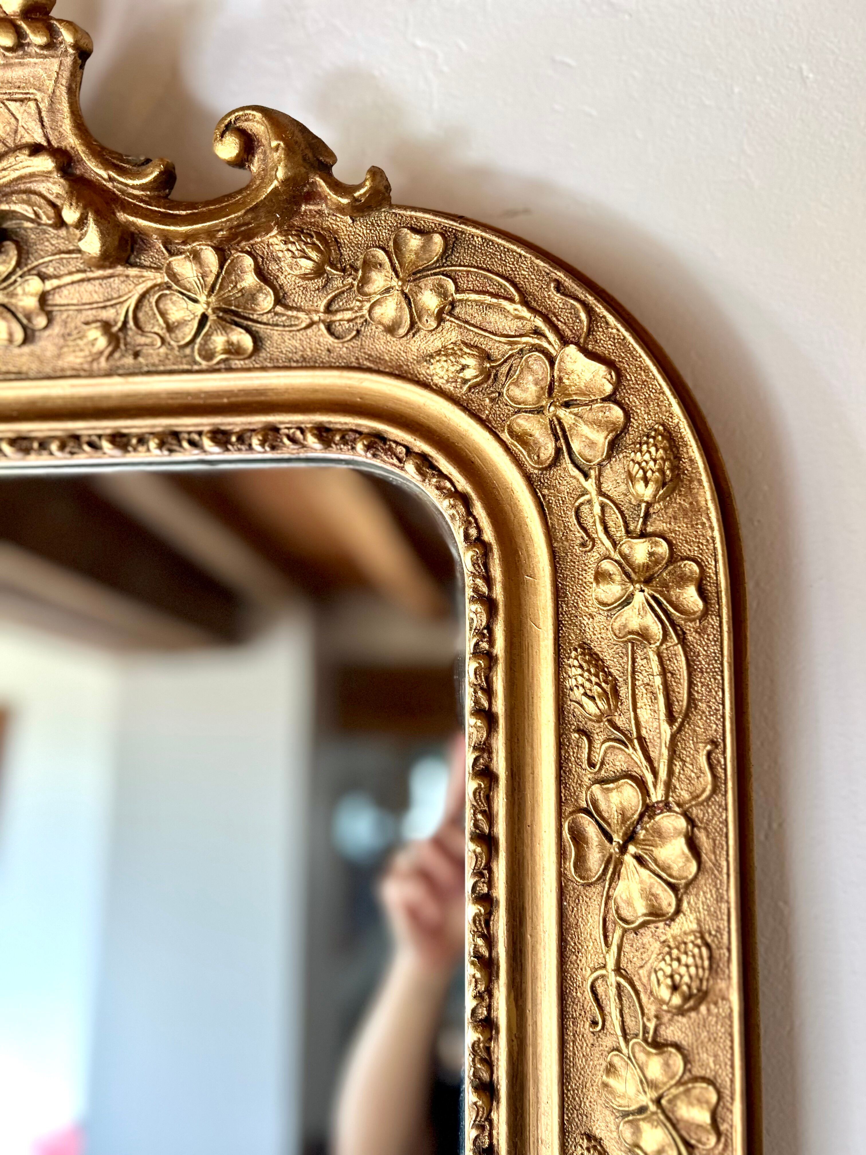 Louis Philippe style mirror with pediment